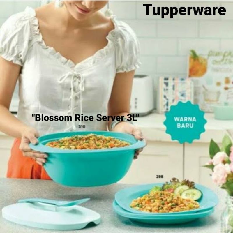 Jual Tupperware Blossom Rice Server 3L With Spoon Tosca