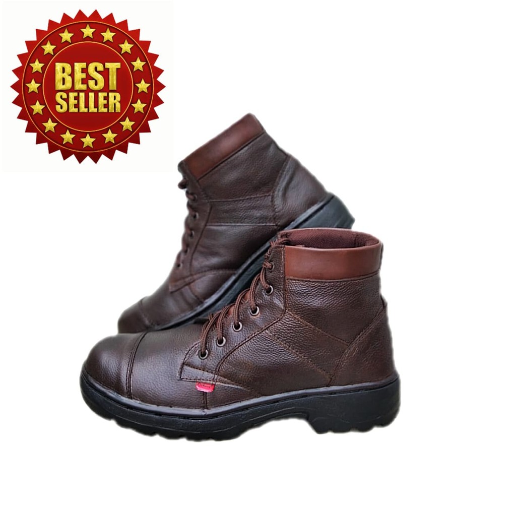 Jual Safety Boots Pria Kulit Sepatu Safety Boot Proyek Kickers