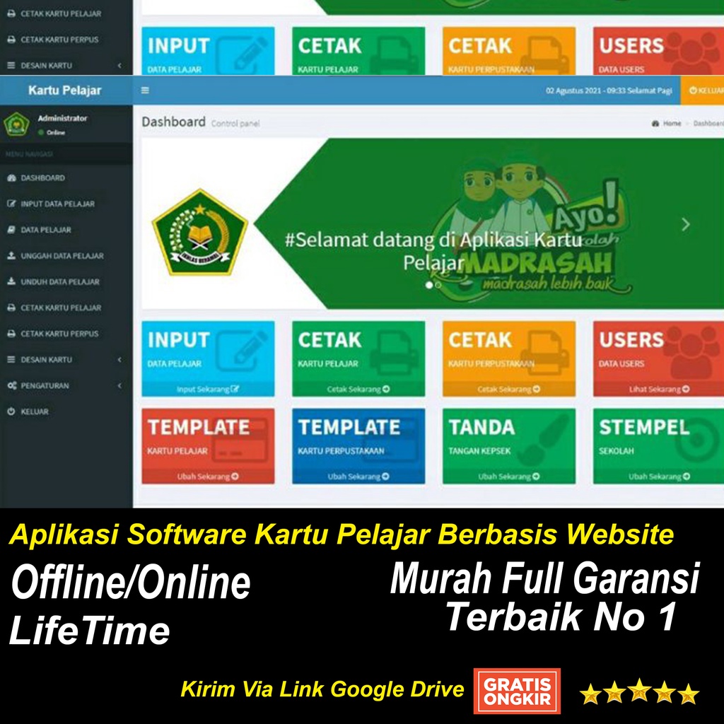 Aplikasi Software Kartu Pelajar Berbasis Website Offline/Online
