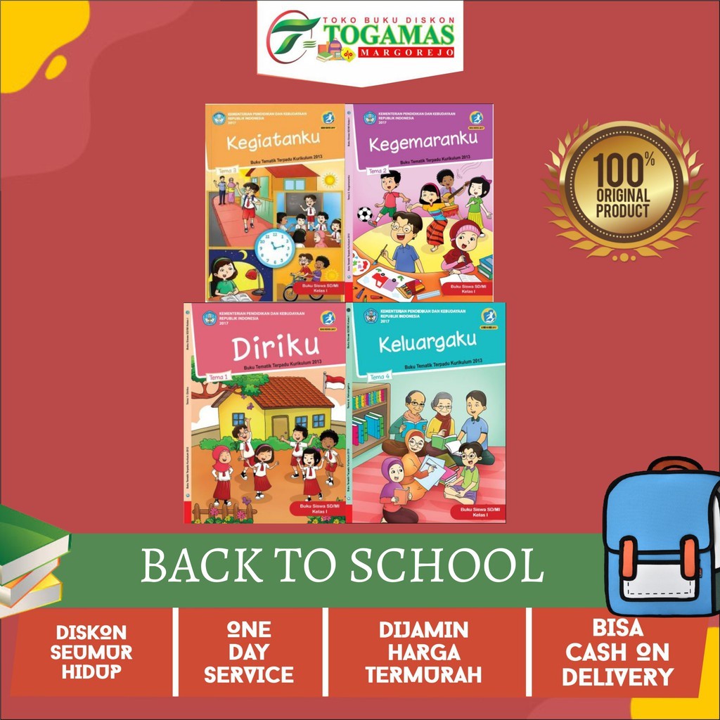 Jual TEMATIK : KELAS 1 SD , TEMA 1 // 2 // 3 // 4 // 5 // 6 // 7 // 8 ...
