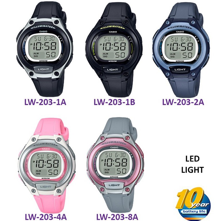 Jam Tangan Anak Casio LW 203 2A LW 203 Series Digital Original