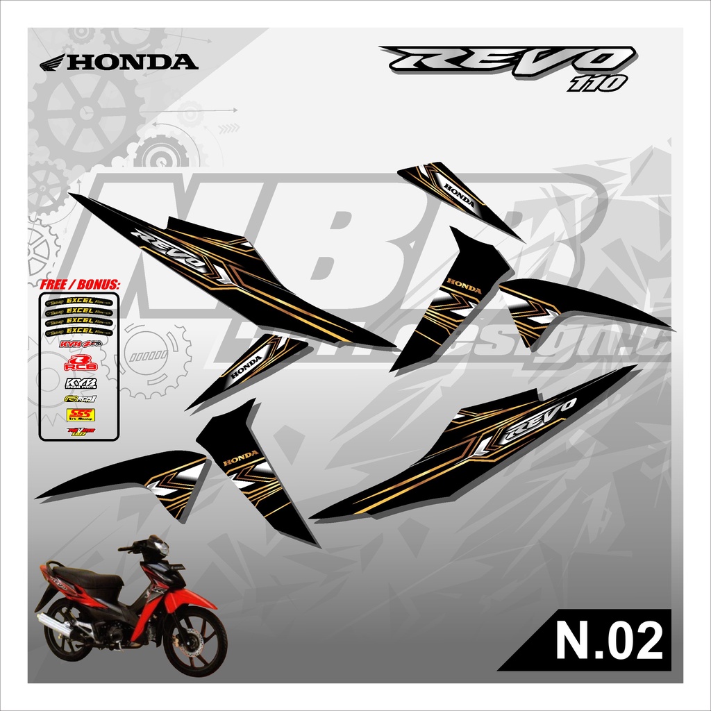 Jual Sticker Striping Revo 110 - Stiker Lis Variasi Revo Lama 2007 ...