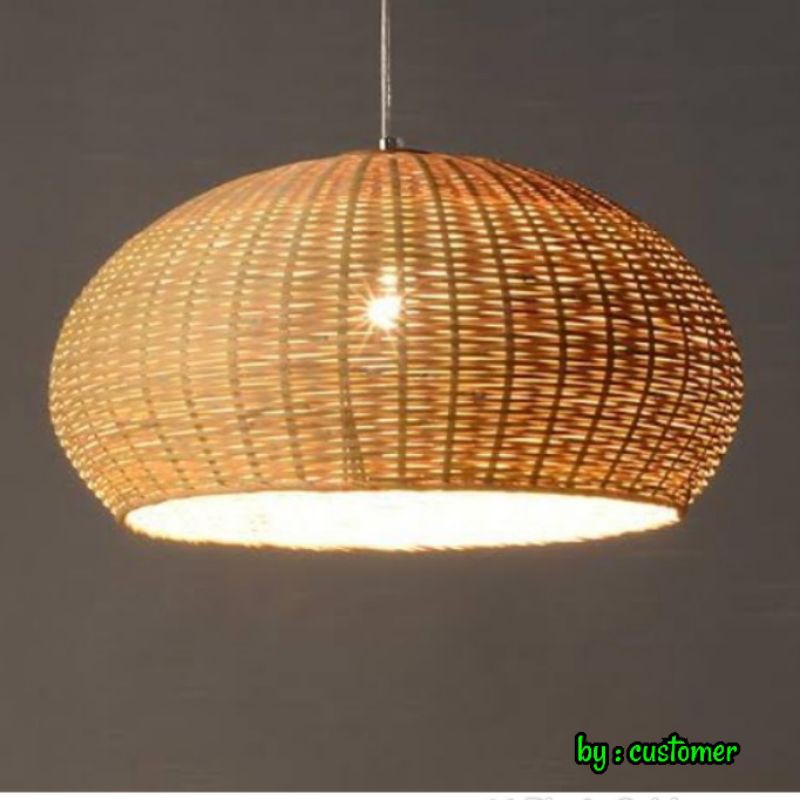 Jual Kap Lampu Rotan Jumbo Lampion Rotan Rattan Shopee Indonesia