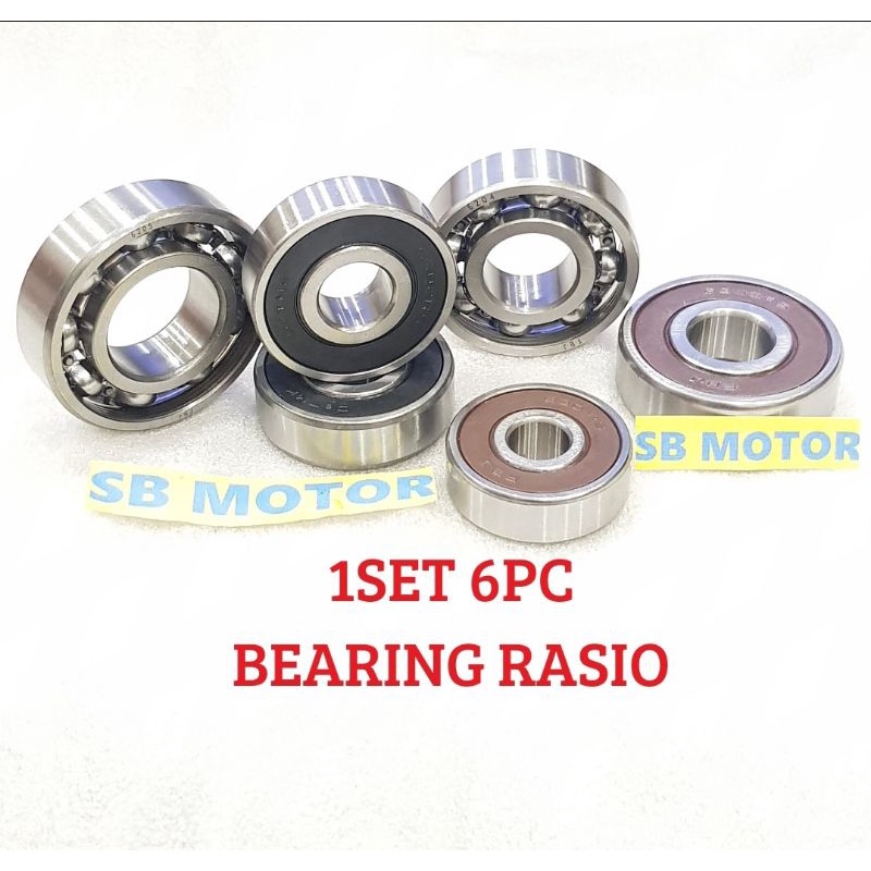 Jual BEARING LAHAR RASIO SET NMAX N-MAX 155 AEROX 155 LEXI 125 6PC ...
