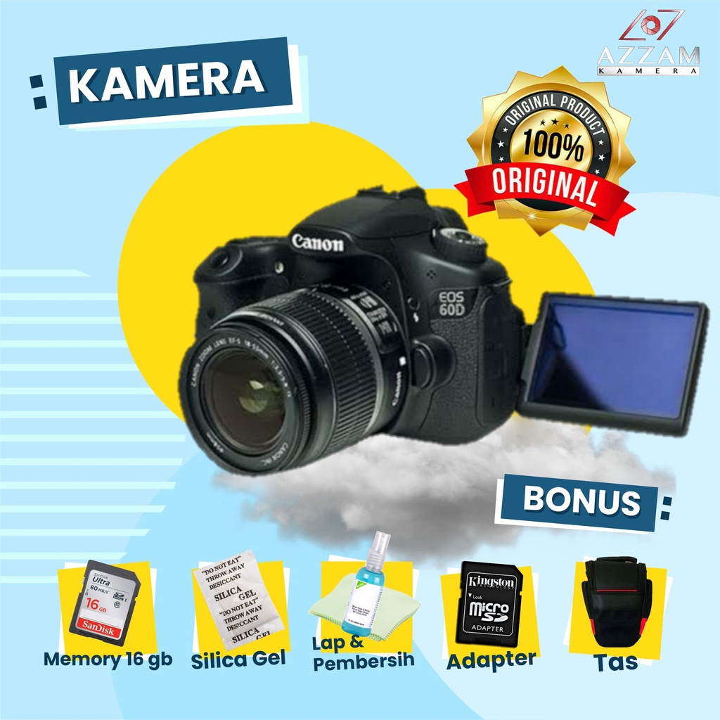 Jual KAMERA CANON 60D Kit Body Only second Bekas MULUS LIKE NEW Siap