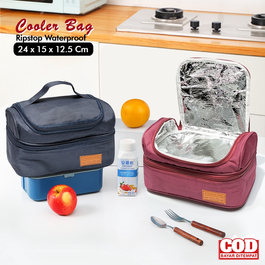 Jual Cooler Bag Susun Polos Tas Pendingin Asip Waterproof Tas Tempat Botol Asi Dan Ice Gel Tas