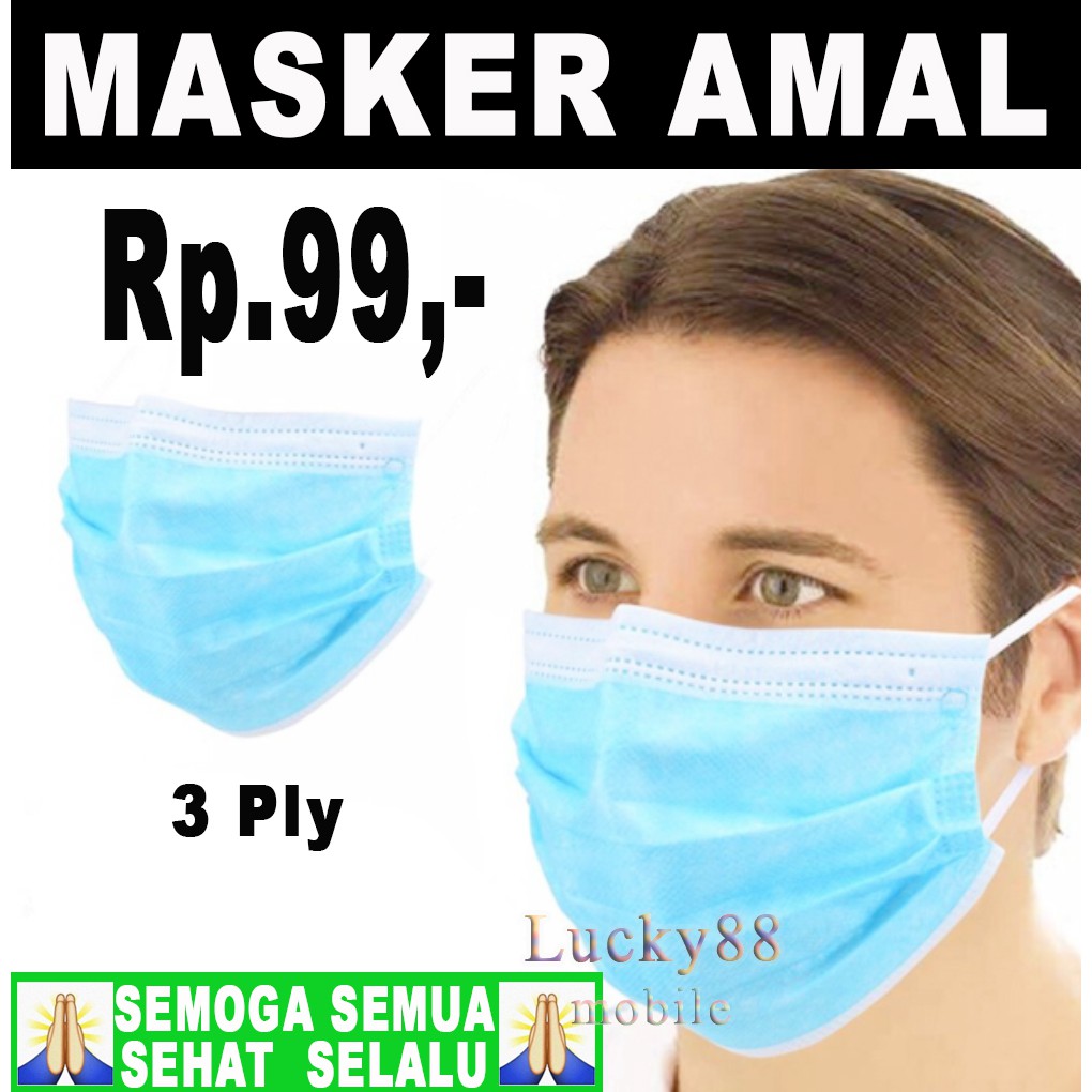 Jual MASKER 3 Ply untuk amal | semoga semua sehat selalu | non medis ...