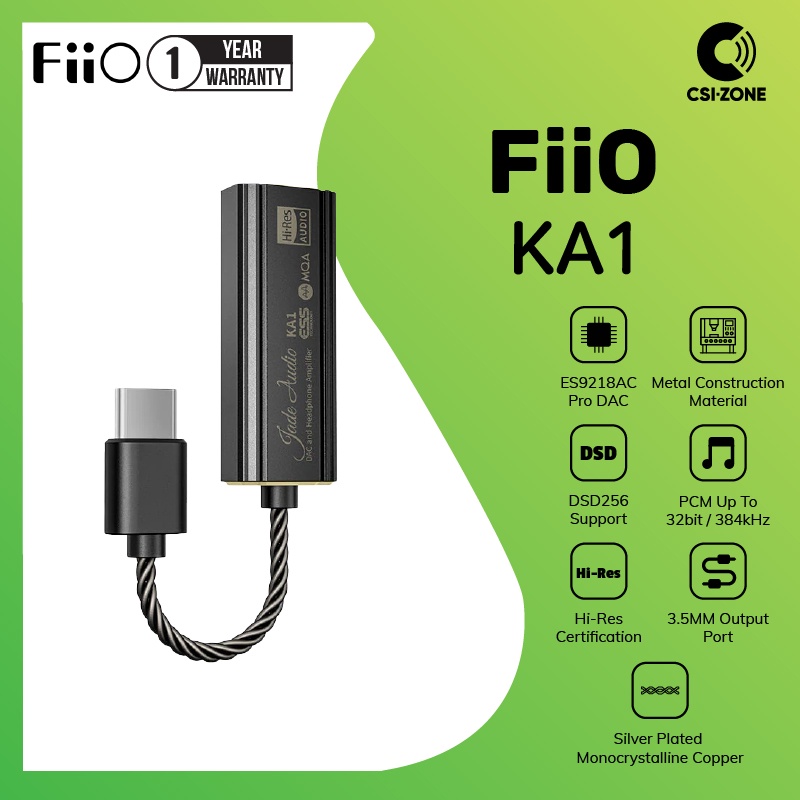 Jual FiiO KA1 Portable Hi-Res USB DAC and Amplifier | Shopee Indonesia