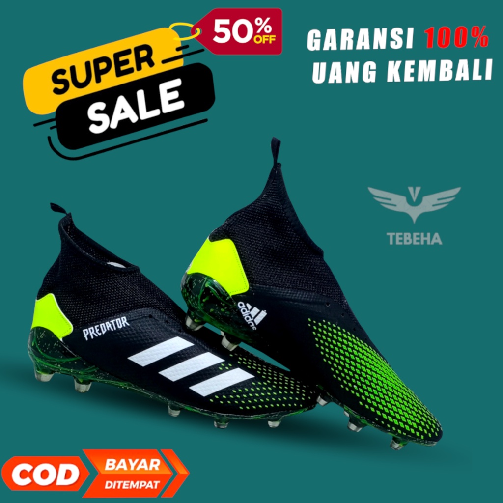 Jual Sepatu Bola Adidas Predator Hitam Hijau Spatu bola adidas pria