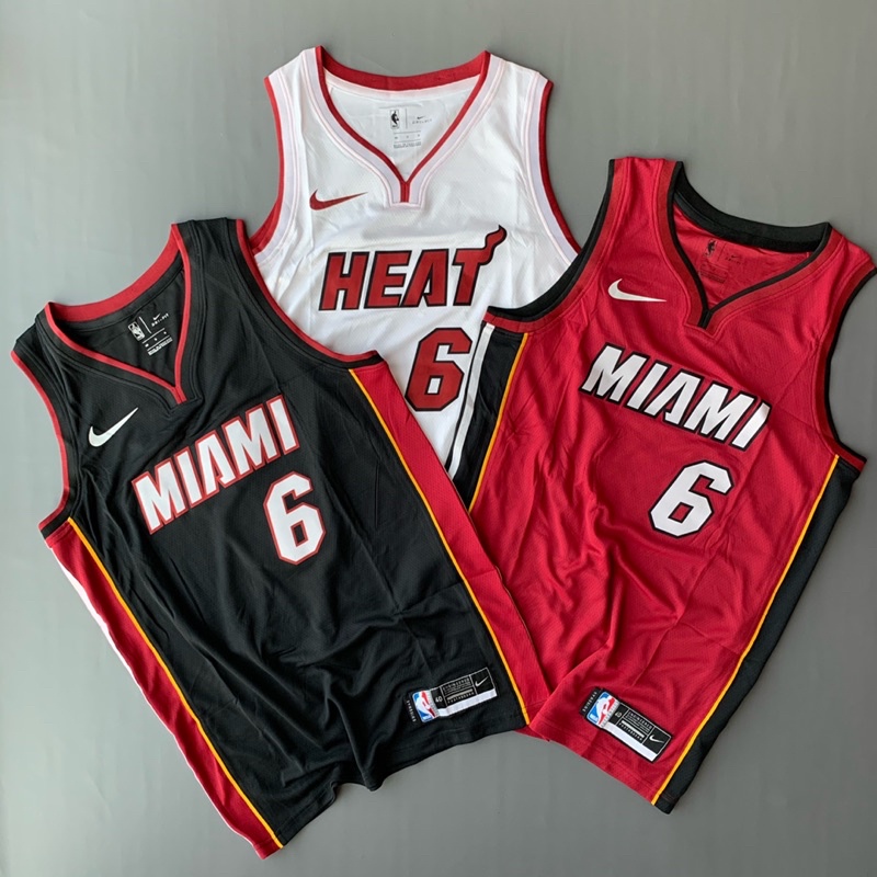 Jual Jersey Basket NBA Swingman Heat Press Miami Heat 6 JAMES Baju Basket Shopee Indonesia