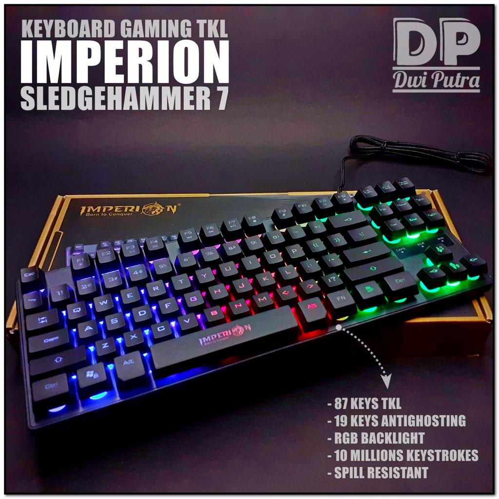 Jual KEYBOARD IMPERION SLEDGEHAMMER 7 KGS07C // RGB LED TKL 87