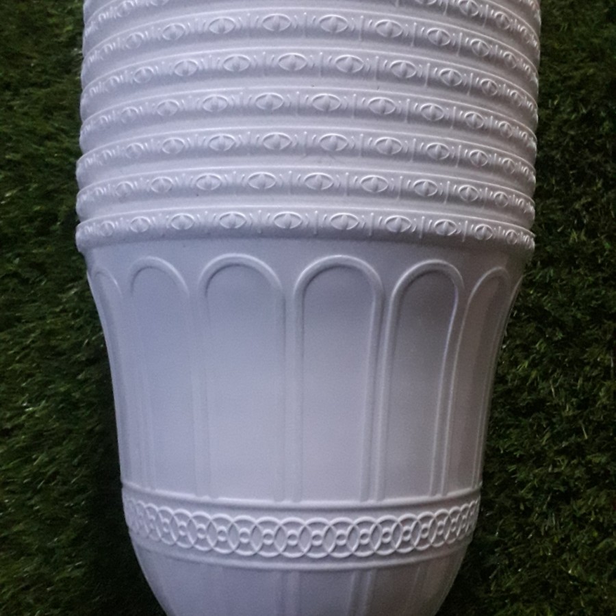 Jual Promo!!! 12 Pcs Pot Roma putih Ukuran 20 cm - Pot Roma putih ...