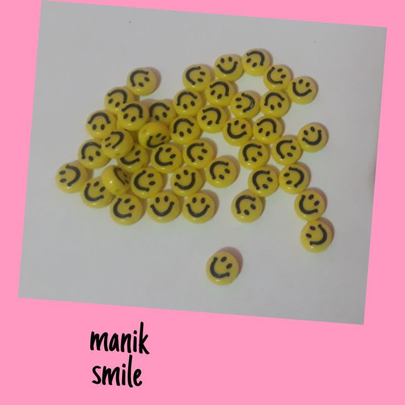 Jual manik smile kuning dan rainbow (10 pcs) | Shopee Indonesia