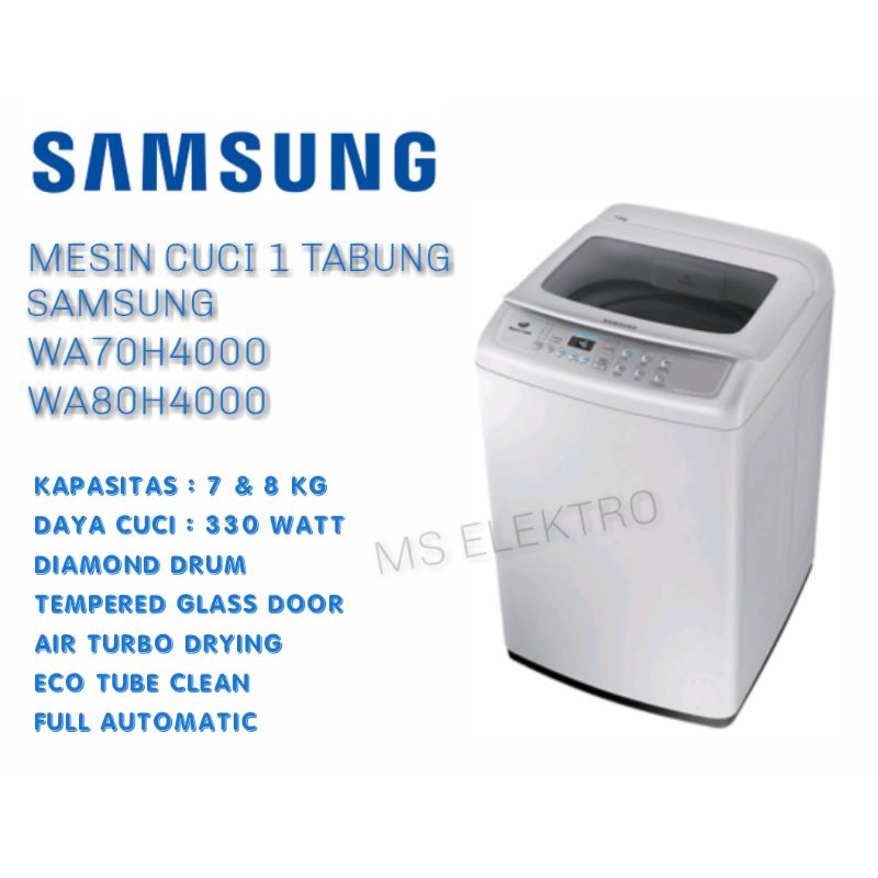 Jual Mesin Cuci Samsung 1 Tabung Otomatis Single Top Tube Wa70h4000