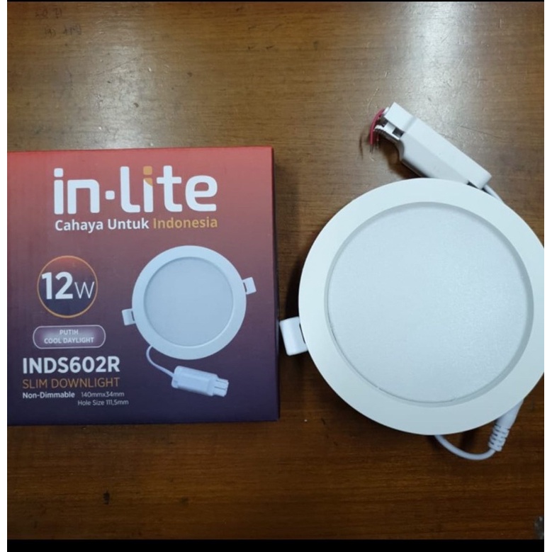 Jual Lampu downlight led panel inlite in lite 12w 12 watt inbow lampu ...