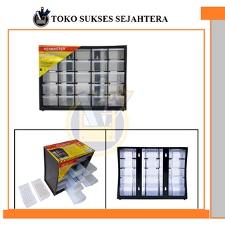 Jual KENMASTER Rak komponen 25 slot ( partisi ) Rak Komponen 25 Laci ...