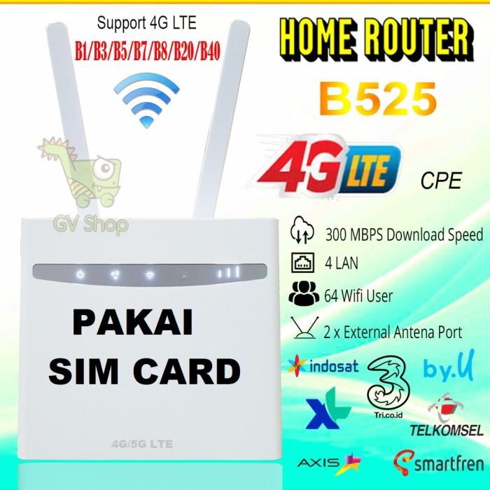 Jual Home Router Sim Card 4G Modem B525 300Mbps LTE not HUAWEI | Shopee ...