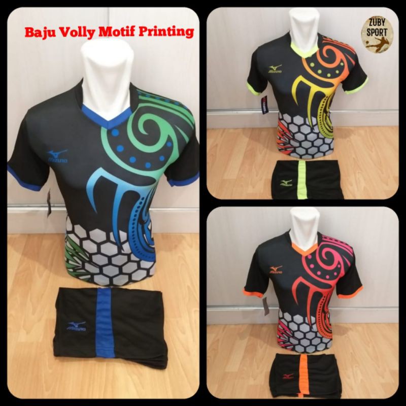 Jual KAOS BAJU SETELAN VOLLY MOTIF PRINTING JERSEY SEPAK BOLA BADMINTON ...