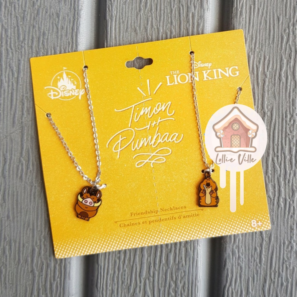 Jual Disney The lion king Timon and Pumba Friendship Necklace Set Shopee Indonesia