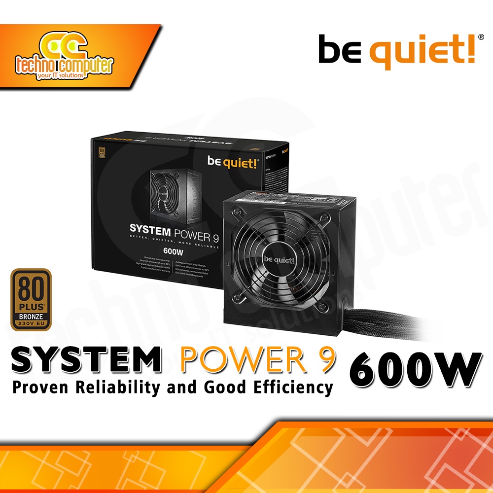 Jual POWER SUPPLY BE QUIET! SYSTEM POWER 9 - 600W 80+ Bronze Non ...