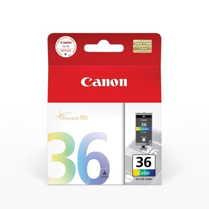 Tinta Original Canon 36 Color CLI-36 - Tinta Canon iP100 iP110 TR150/TR150B - Tinta Cartridge Katrid (4)