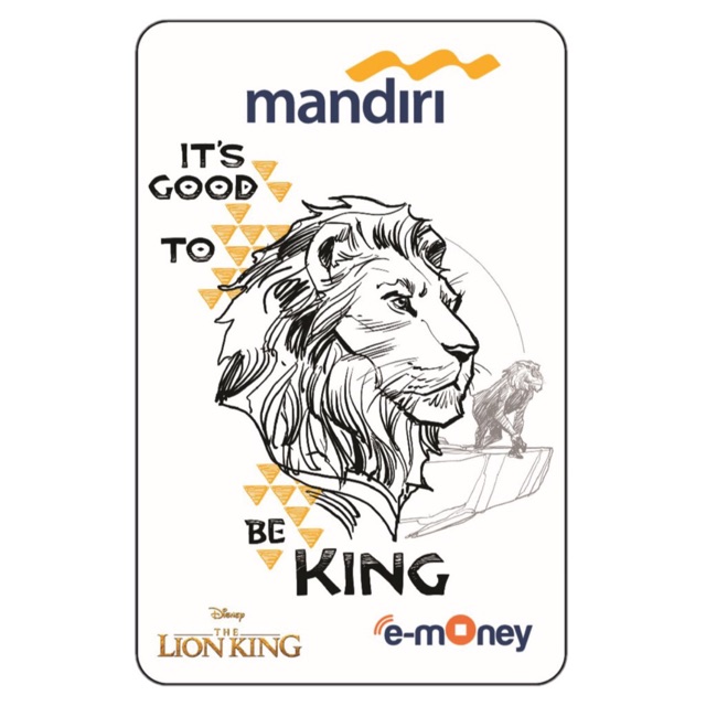 Jual EMoney The Lion King Simba Black & White Shopee Indonesia