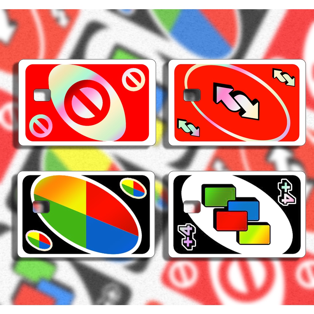 Jual UNO Hologram Skin / Sticker kartu ATM Reverse Skip +4 | Shopee ...