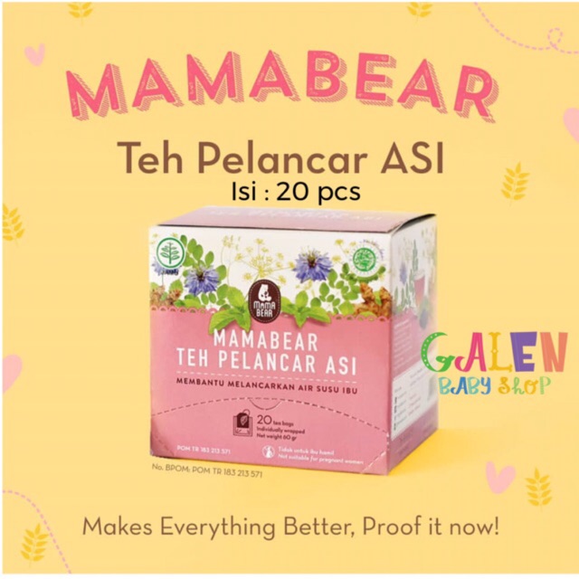 Jual Mama Bear Mamabear Teh Pelancar Asi Booster Tea Shopee Indonesia