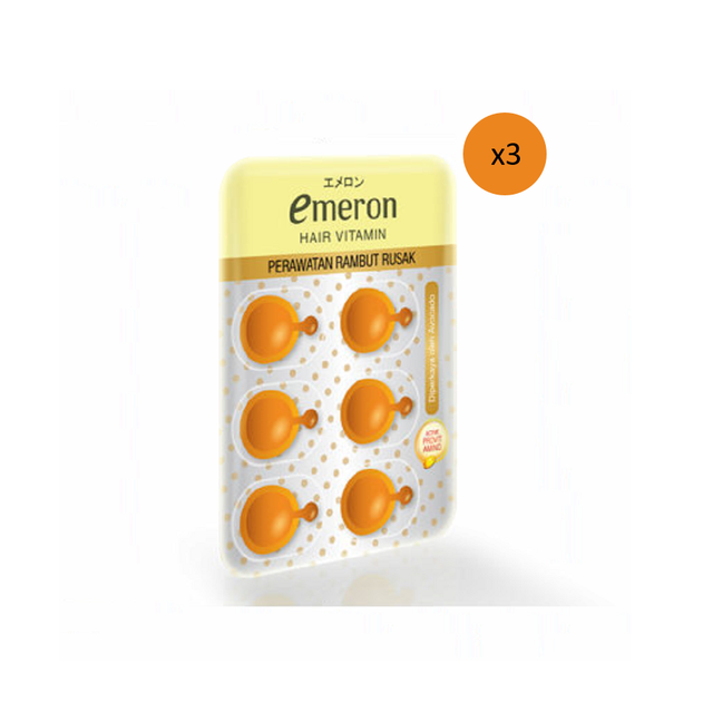 Jual Emeron Hair Vitamin Damage Care Triplepack 18 x 1 mL | Shopee ...