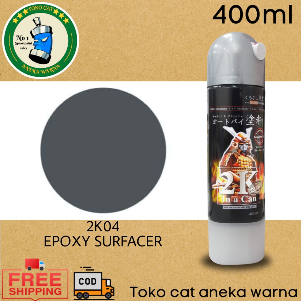 Jual Samurai Paint K K Ml Surfacer Grey Primer Grey Dasar Poxy Epoxy Epoksi Cat Semprot