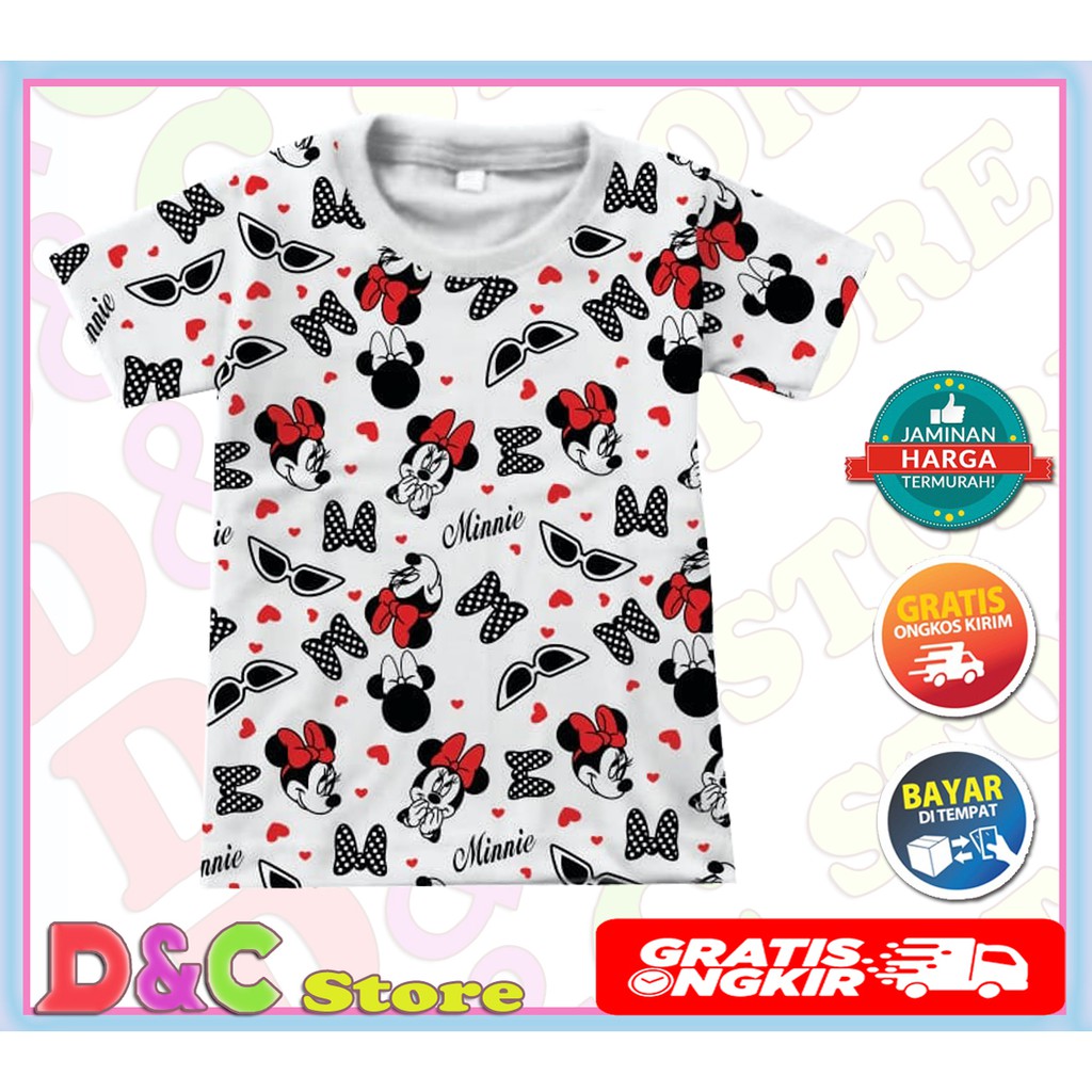 Little M V Neck Aplikasi Big A Kaos Lengan Pendek Anak Perempuan main image 0
