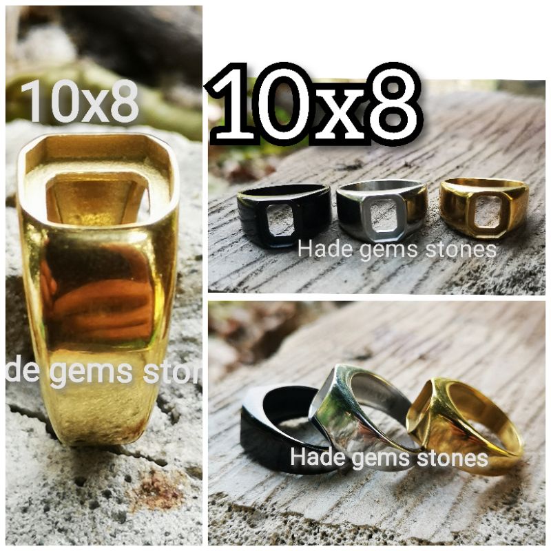 Jual RING EMBAN TITANIUM SUPER KUALITAS KOTAK DIM 10X8 | Shopee Indonesia
