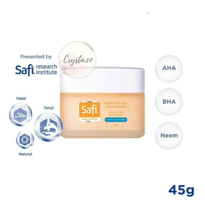 Jual Safi Acne Expert Soothing Gel Moisturizer 45 gr | Shopee Indonesia