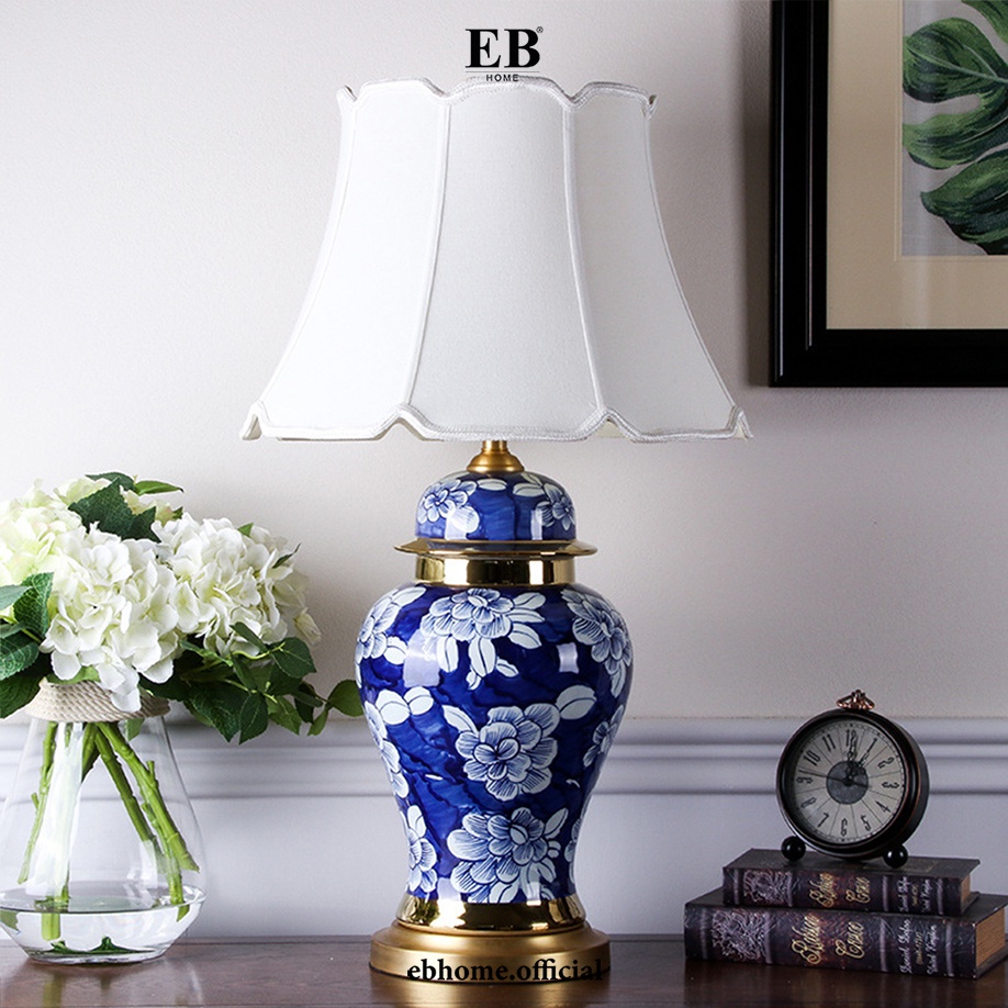 Jual Lampu Meja Hias Keramik / Ginger Jar Ceramic Table Lamp EB Home ...