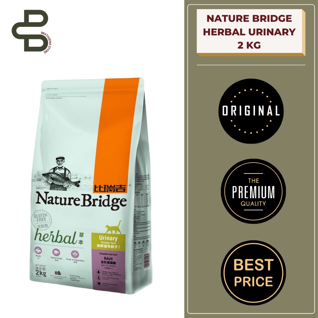 Jual NATURE BRIDGE HERBAL URINARY CARE CAT FOOD 2KG FRESHPACK Shopee