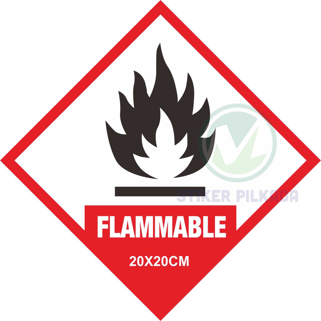 Jual STIKER VINYL FLAMMABLE | Shopee Indonesia