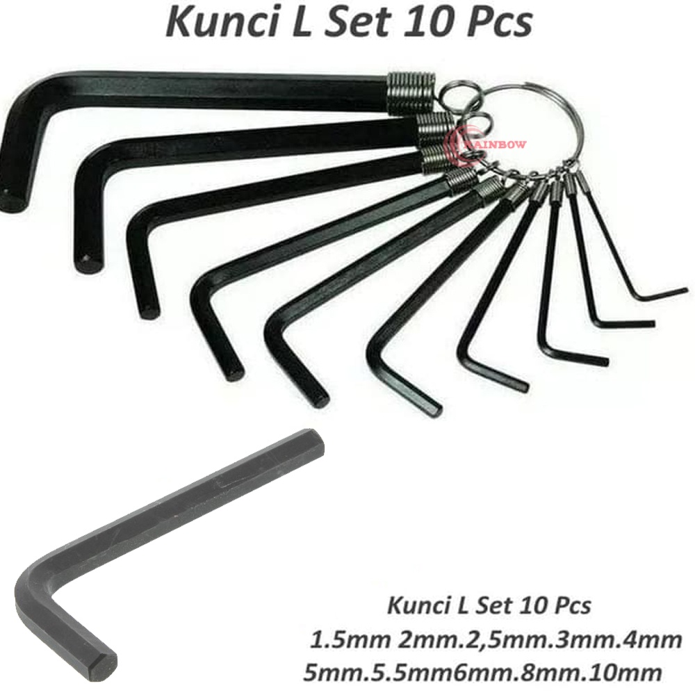 Jual Kunci L Set Hex Key Ring In Tools Wrench Kunci L Set Hex Key