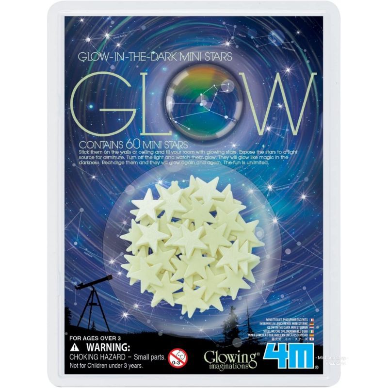 Jual 4M Sticker Glow In The Dark Mini 60 Stars Stiker Bintang Langit ...