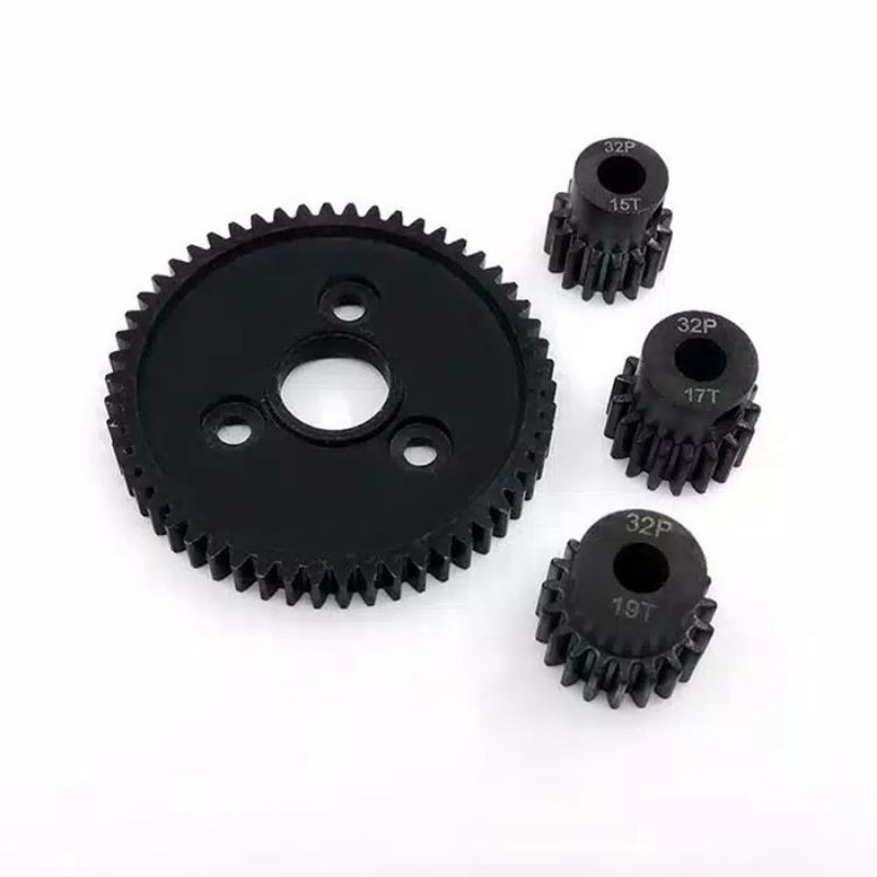 Jual Set Metal Gear Spur 54T 32P + Pinion Traxxas Slash 4x4 Upgrade