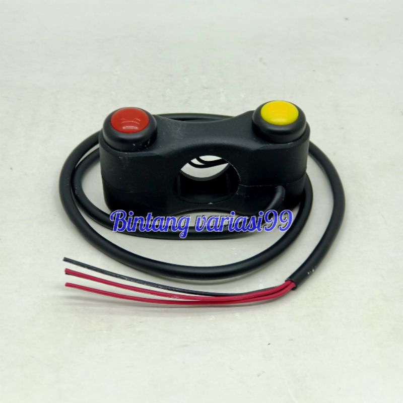 Jual Saklar On Off Stang Motor - Saklar 2 Tombol Push On Off - Switch ...