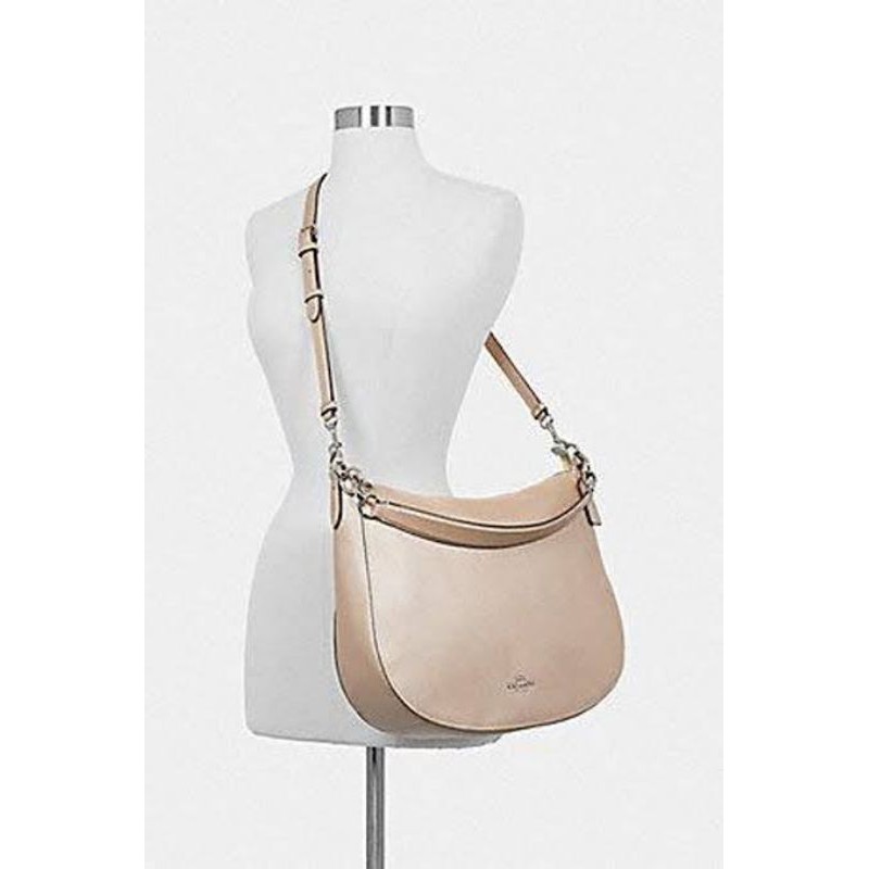 Jual Coach Pebble Leather Elle Hobo Platinum Shopee Indonesia