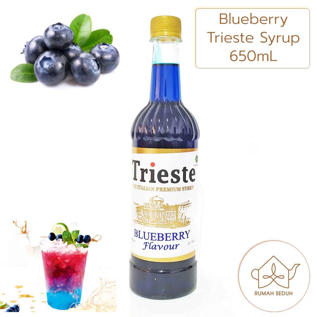 Jual 650 mL Sirup Blueberry Trieste - Trieste Italian Syrup Original ...