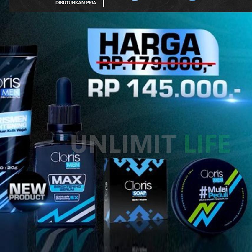 Jual HOT SALE» PAKET CLORISMEN SKINCARE Brightening Acno Cloris Men ...