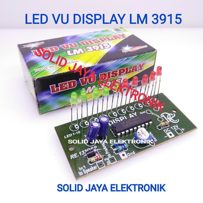 Jual LED VU DISPLAY LM3915 RANIC LM 3915 LAMPU LED VU LAMPU VU DISPLAY ...
