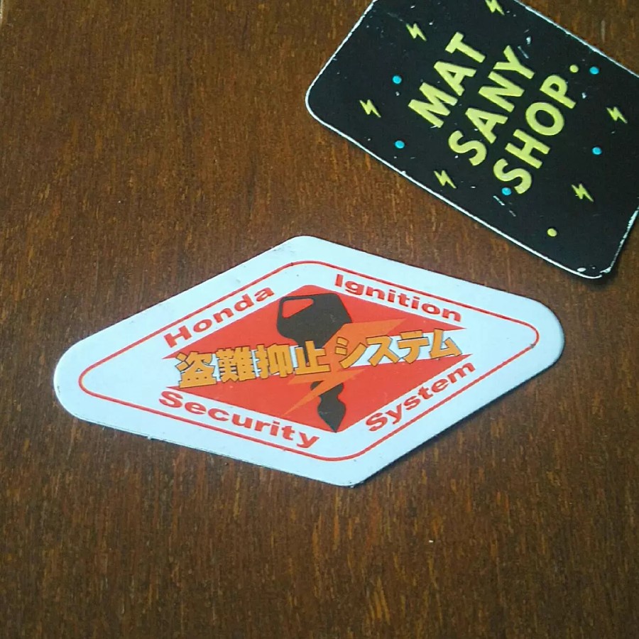 Jual STIKER STICKER GAMBAR TEMPEL TEMPELAN HONDA IGNITION SECURITY