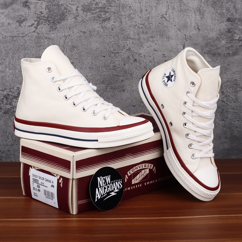 Sepatu Converse CT Chuck Taylor 50S 70S Th J VTG Japan Vintage Off White Cream Putih High