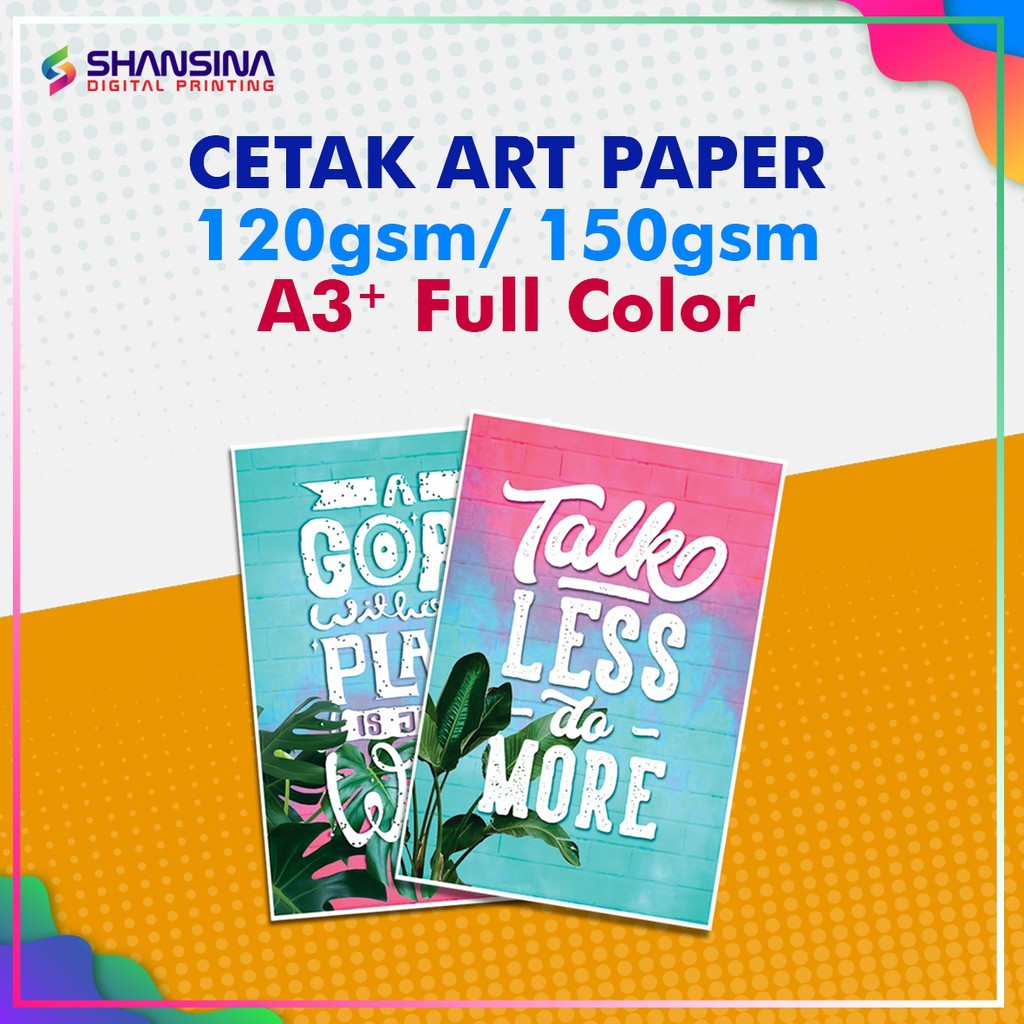 Jual CETAK ART PAPER A3+ FULL COLOR 150GR Shopee Indonesia