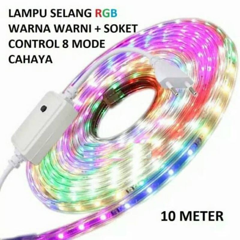 Jual LAMPU LED STRIP RGB 10 Meter / LAMPU RGB 10 METER + ADAPTOR ...