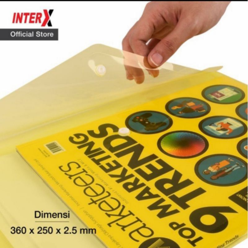 Jual Inter X map kancing folio F4 isi (12pcs) | Shopee Indonesia