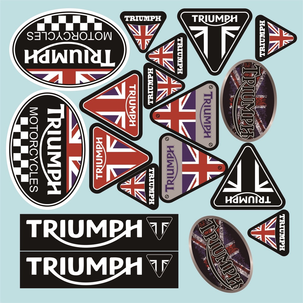 Jual Sticker Decal TRIUMPH 1 set isi 18 Pcs | Shopee Indonesia